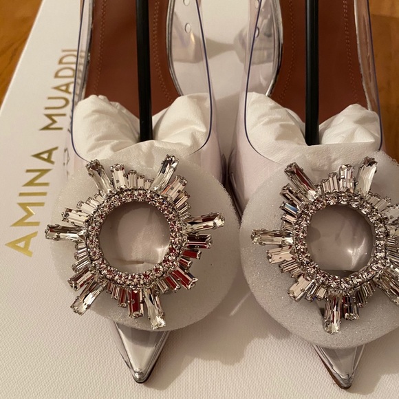 NIB AMINA MUADDI Begum Plexi Jewel Pumps 36-42 - Picture 3 of 6